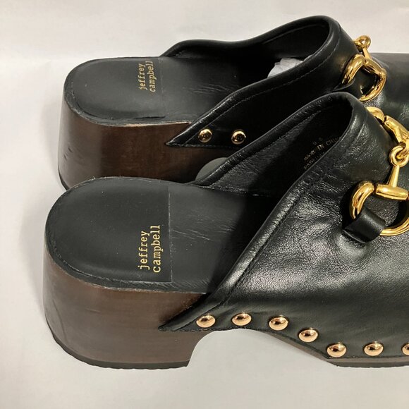HAWT! Jeffrey Campbell Black Studded Boho Clog Mules! Size 9.5 (best for 9!)! - Picture 6 of 13